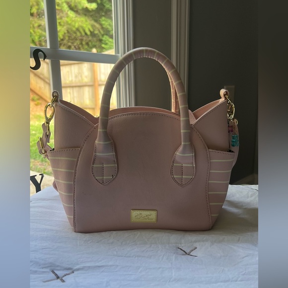 BETSEY JOHNSON: Small Pink Satchel & Crossbody Purse Striped Cat Ears Girls Bag - Picture 9 of 9